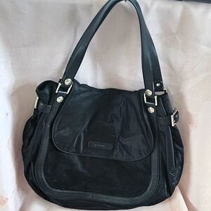 DKNY Black Shoulder Bag 🖤 Large Capacity Nylon And Leather